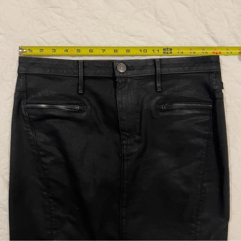 Earnest Sewn Charlotte Coated Waxed  Pencil Skirt